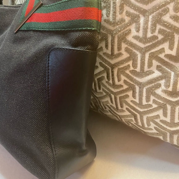 GUCCI Web Denim Tote - Picture 4 of 16